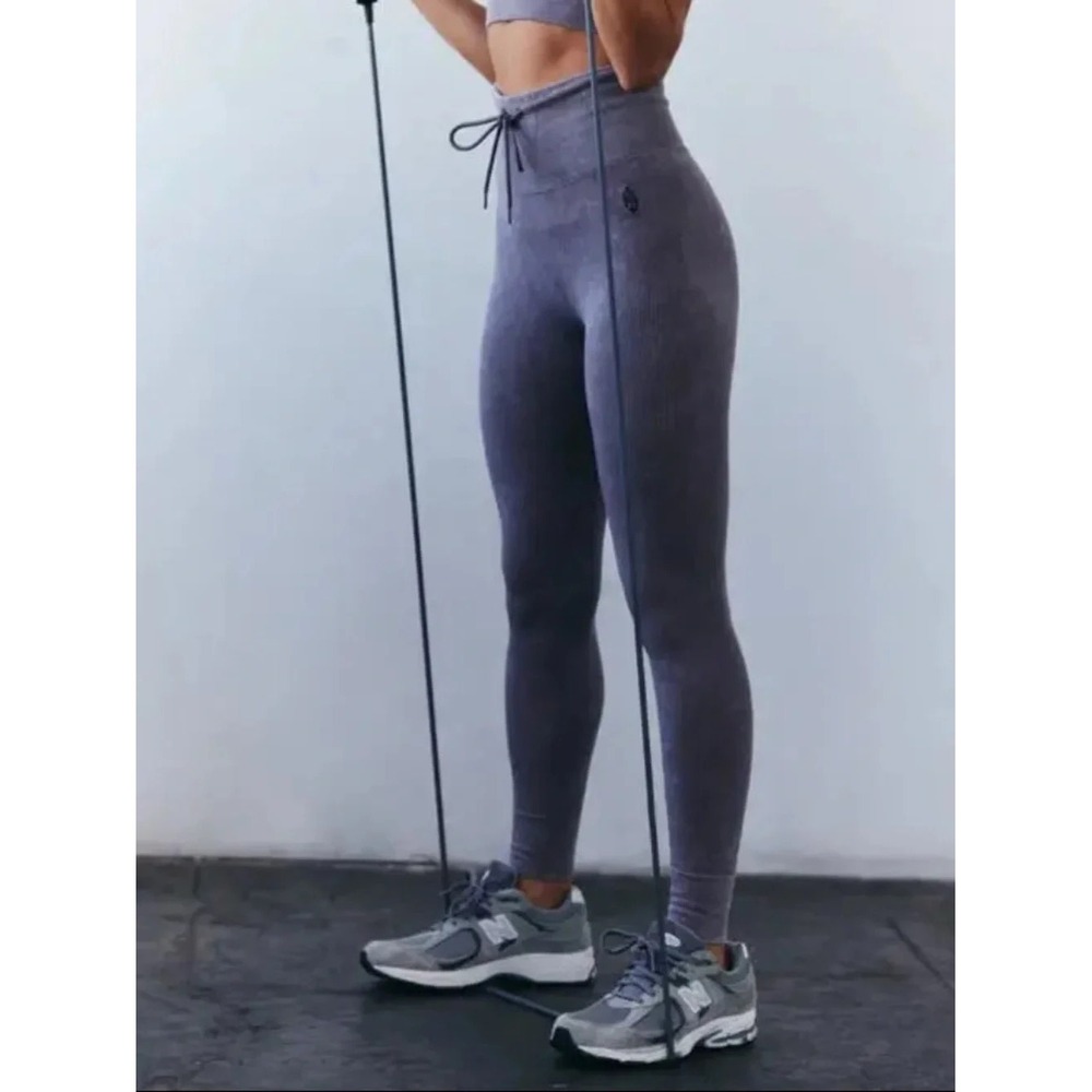 Free People Movement Go To Leggings High Waist Drawstring Size M/L Gray